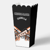 ブラック、ホワイト、オレンジのチアリーダー フェイバーボックス (裏面)