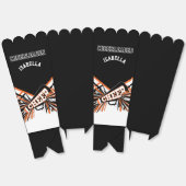 ブラック、ホワイト、オレンジのチアリーダー フェイバーボックス (見開き)