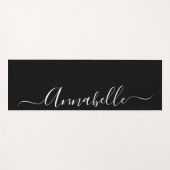 ブラック＆ホワイト オーダーメイド名前ヨガマット ヨガマット (正面(横))