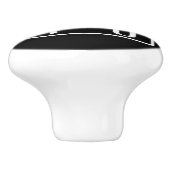 ブラック&ホワイト |カップルイニシャル セラミックノブ (側面)