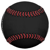 ブラック&ホワイト |カップルイニシャル ソフトボール (正面)