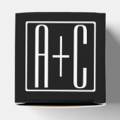 ブラック&ホワイト |カップルイニシャル フェイバーボックス (上部)