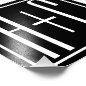 ブラック&ホワイト |カップルイニシャル フォトプリント            (角)