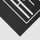 ブラック&ホワイト |カップルイニシャル 薄葉紙 (詳細)