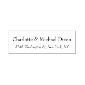 ブラック ホワイト クラシカル おしゃれ エレガント 家族 名前 セルフインキングスタンプ (デザイン)