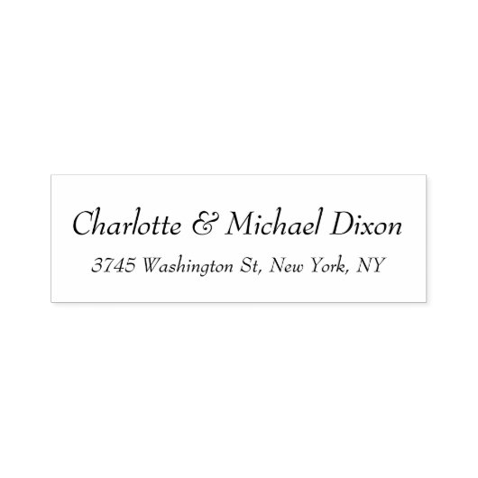 ブラック ホワイト クラシカル おしゃれ エレガント 家族 名 セルフインキングスタンプ (デザイン)