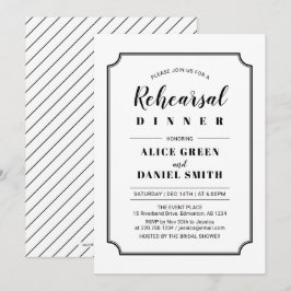 ブラック&ホワイト | クラシック結婚リハーサル 招待状