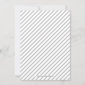 ブラック&ホワイト | クラシック結婚婚約パーティ 招待状 (裏面)