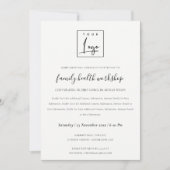 ブラック＆ホワイト クラフト あなたのロゴ ワークショップ ガラ イベント 招待状 (正面)