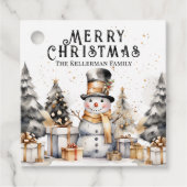 ブラック ホワイト クリスマス フェイバータグ (正面)