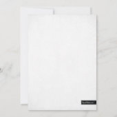 ブラック＆ホワイト グリッター ルック ブライズメイド パーティー 招待状 (裏面)