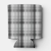 ブラック、ホワイト、グレーの格子状フォームクーラーボックス 缶クーラー (裏面)