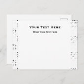 ブラック, ホワイト, グレー アート プリント 2 枚組 ポストカード 招待状 (正面/裏面)