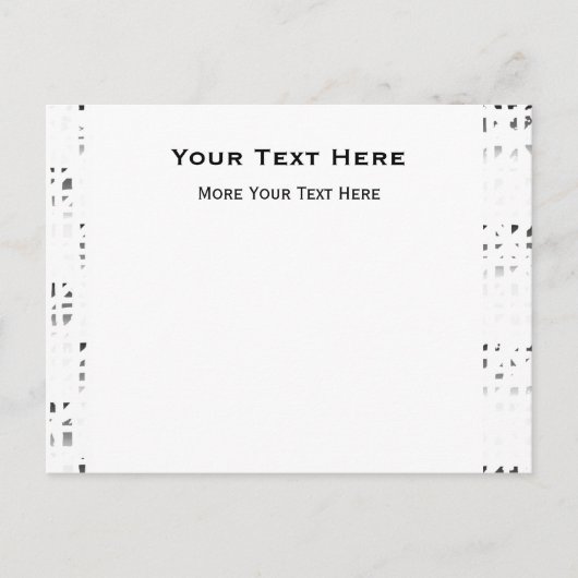 ブラック, ホワイト, グレー アート プリント 2 枚組 ポストカード 招待状 (正面)