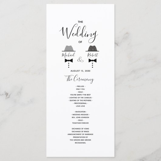 ブラック・ホワイト・ゲイ・ウェディング プログラム (正面)