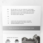 ブラック・ホワイト・ゲイ・フォト・ウェディング 三つ折り招待状 (内部最初)