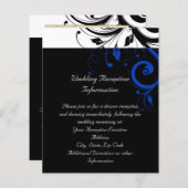 ブラック/ホワイト/コバルトブルーはっきりしたスワール結婚ズ (正面/裏面)