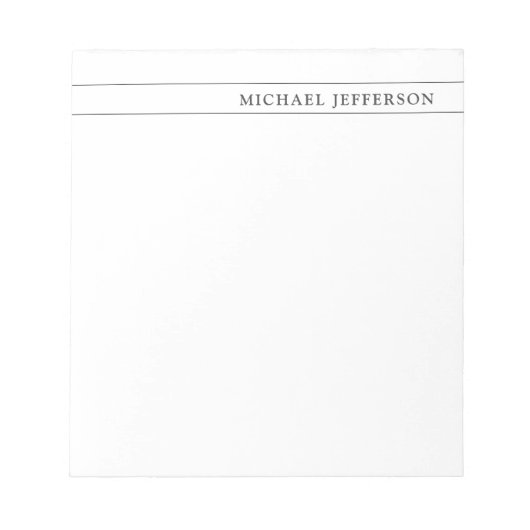 ブラック ホワイト コンサルタント 弁護士 法律 職業 ノートパッド (正面)