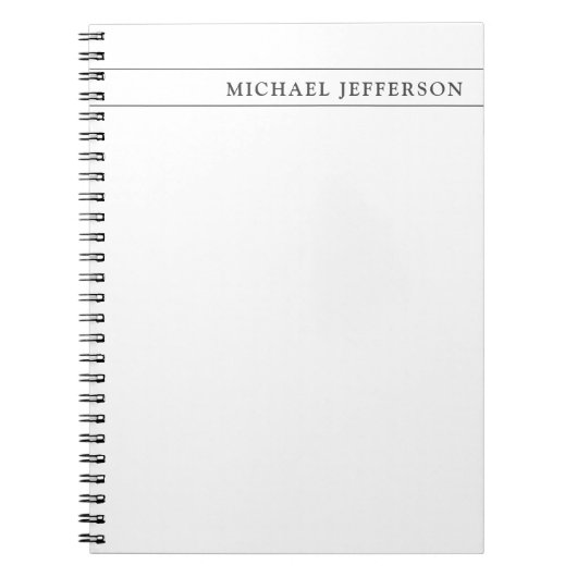 ブラック ホワイト コンサルタント 弁護士 法律 職業 ノートブック (正面)