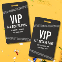 ブラック ホワイト コンサート チケット VIP オールアクセス パス