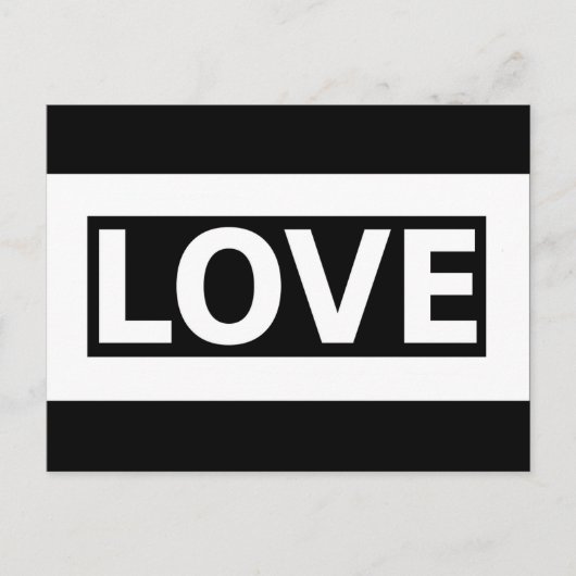 ブラック&ホワイト/シュワルツウント・ウェイスLOVEグルスカルテ ポストカード (正面)