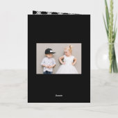 ブラック＆ホワイト ジョイフル モダン クリスマス 3 フォト (裏面)