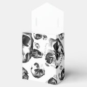 ブラック＆ホワイト スカル スケルトン スカル アート パターン フェイバーボックス (オープン)