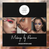 ブラック＆ホワイト スクリプト ロゴ フォト メイクスタジオ ウィンドウサイン (シート2)