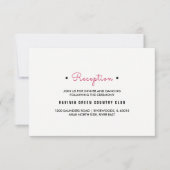 ブラック | ホワイト ストライプ 結婚式 受付 カード (正面)