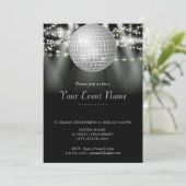 ブラック&ホワイト スパークリングスターズ パーティー 招待状 (スタンド正面)