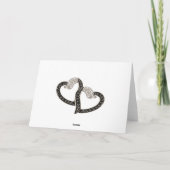 ブラック＆ホワイト ダイヤモンド ハート ありがとうカード サンキューカード (裏面)