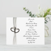 ブラック/ホワイト ダイヤモンド ブライズメイド パーティー 招待状 (スタンド正面)