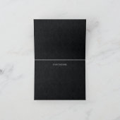 ブラック＆ホワイト ダマスク＆パール ボウ ありがとうカード サンキューカード (内部)