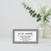 ブラック＆ホワイト チェッカーフラッグ 「私たちは引っ越しました」 挿入カード エンクロージャーカード (スタンド正面)