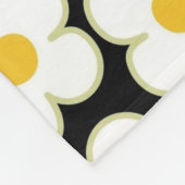 ブラック ホワイト トロピカル フローラル ボタニカル サマー フリースブランケット (角)