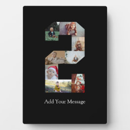 ブラック＆ホワイト ナンバー2 フォト コラージュ フォトプラーク