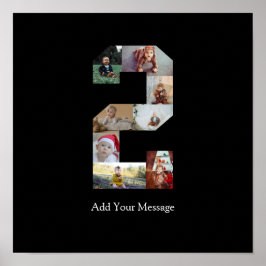 ブラック＆ホワイト ナンバー2 フォト コラージュ ポスター