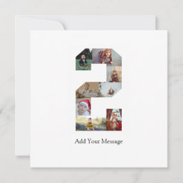 ブラック＆ホワイト ナンバー2 フォト コラージュ 案内状