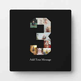 ブラック＆ホワイト ナンバー3 フォトコラージュ フォトプラーク