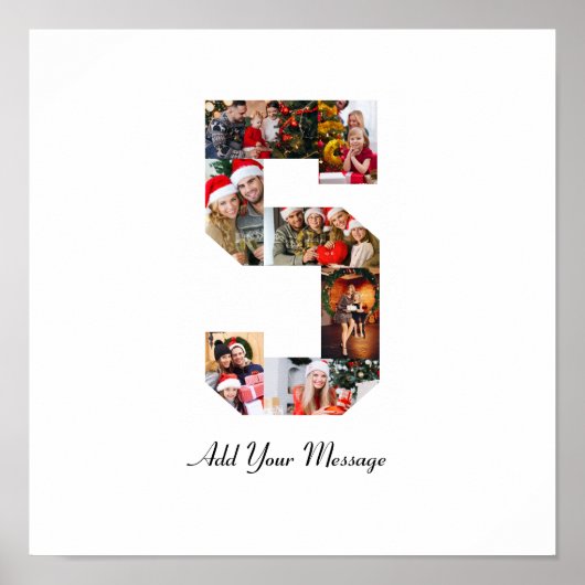 ブラック&ホワイト ナンバー5 フォトコラージュ ポスター (正面)