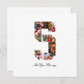 ブラック＆ホワイト ナンバー5 フォトコラージュ 案内状 (正面/裏面)