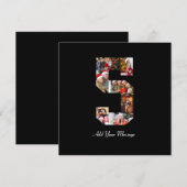 ブラック＆ホワイト ナンバー5 フォト コラージュ シーズンカード (正面/裏面)