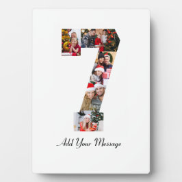 ブラック＆ホワイト ナンバー7 フォト コラージュ フォトプラーク