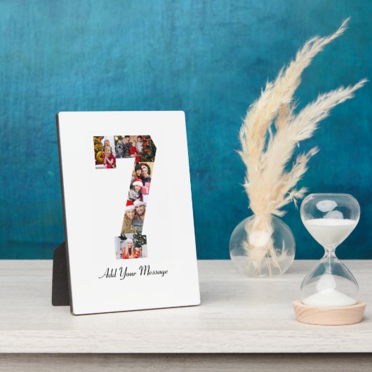 ブラック＆ホワイト ナンバー7 フォト コラージュ フォトプラーク (側面)