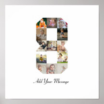 ブラック＆ホワイト ナンバー8 フォト コラージュ