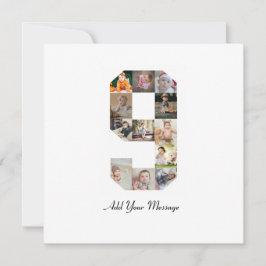 ブラック＆ホワイト ナンバー9 フォト コラージュ シーズンカード