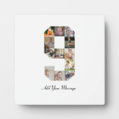 ブラック＆ホワイト ナンバー9 フォト コラージュ フォトプラーク (正面)