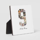 ブラック＆ホワイト ナンバー9 フォト コラージュ フォトプラーク (正面)