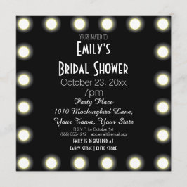 ブラック＆ホワイト ハリウッド テーマ ブライダル シャワー 招待状