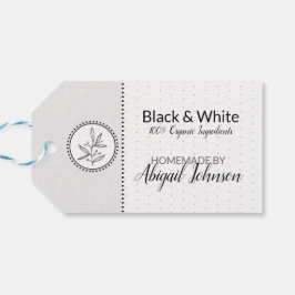ブラック＆ホワイト　ハンドメイド　バス＆ボディ ギフトタグ
